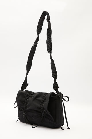 Ruched Shoulder Bag Black