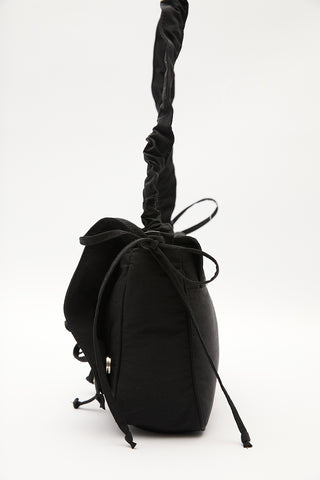 Ruched Shoulder Bag Black