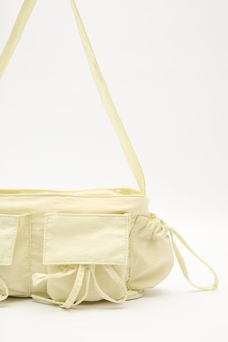 Drawstring Bag With Pockets Yellow