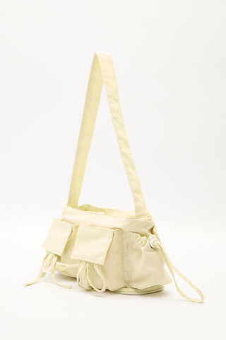 Drawstring Bag With Pockets Yellow