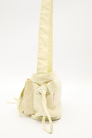 Drawstring Bag With Pockets Yellow