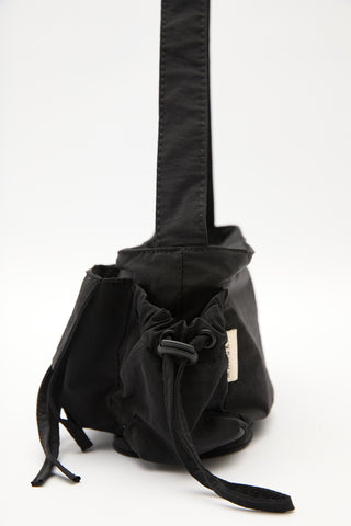 Drawstring Bag With Pockets Black