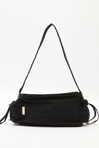 Drawstring Bag With Pockets Black