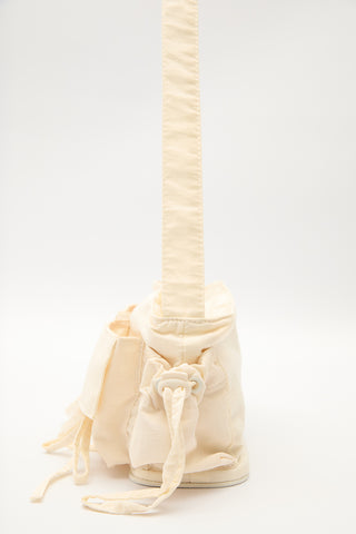 Drawstring Bag With Pockets Vanilla