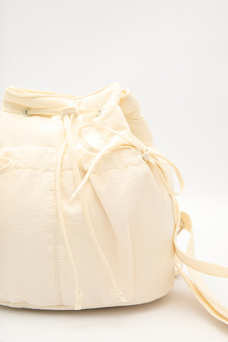 Ruched Backpack Vanilla