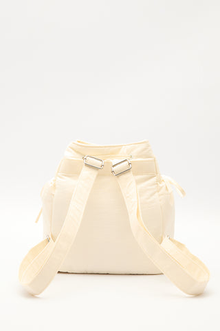 Ruched Backpack Vanilla