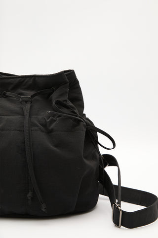 Ruched Backpack Black
