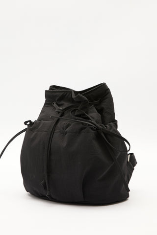 Ruched Backpack Black