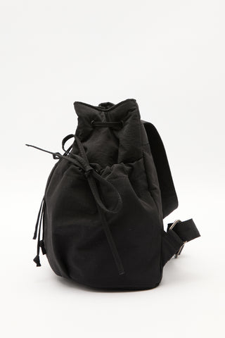 Ruched Backpack Black