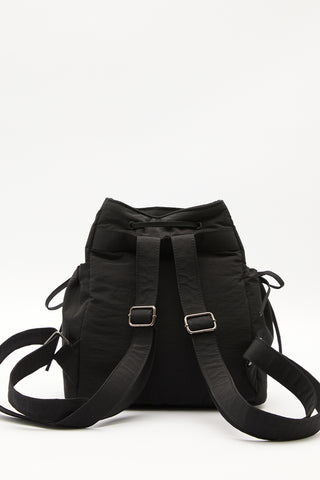 Ruched Backpack Black