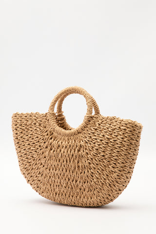 Medium Woven Handbag Natural