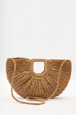 Oval Straw Handbag Natural