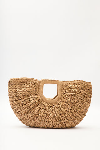 Oval Straw Handbag Natural