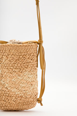 Mini Straw Basket Bag Beige