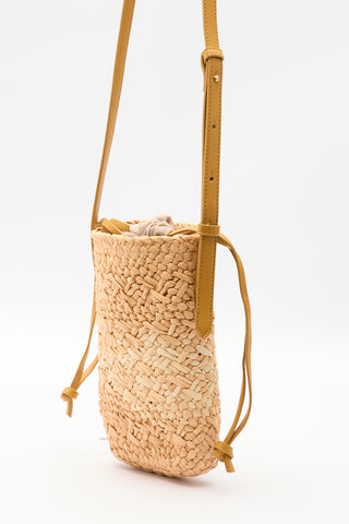 Mini Straw Basket Bag Beige