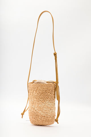 Mini Straw Basket Bag Beige