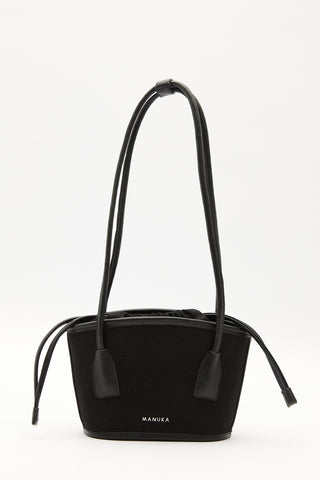 Mini Canvas Bucket Bag Black