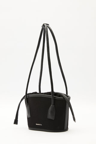 Mini Canvas Bucket Bag Black