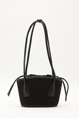 Mini Canvas Bucket Bag Black