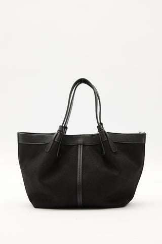 Canvas Mini Bag With Stitch Detail Black