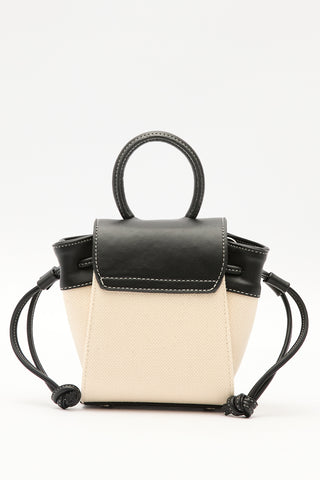 Canvas Flap Mini Bag Beige