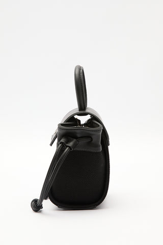 Canvas Flap Mini Bag Black