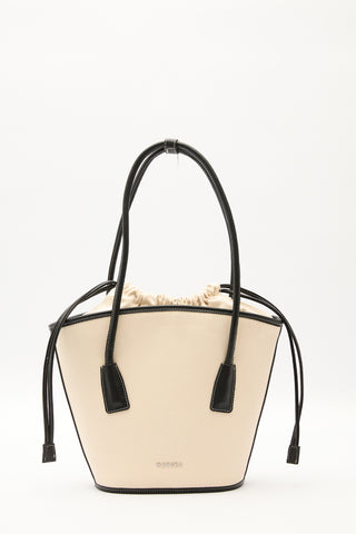 Canvas Bucket Bag Beige