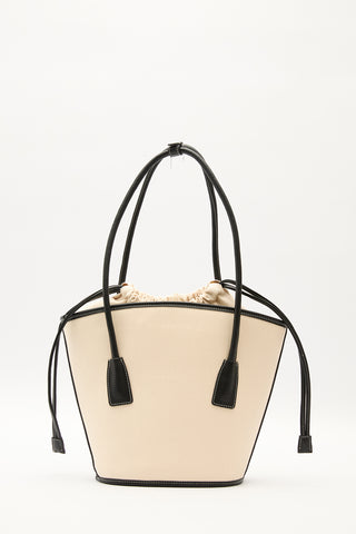 Canvas Bucket Bag Beige