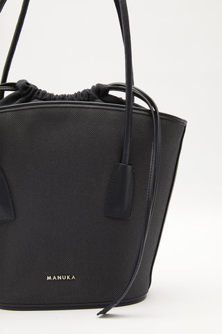 Canvas Bucket Bag Navy Blue