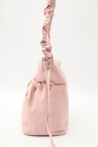 Ruched Tote Bag Pink