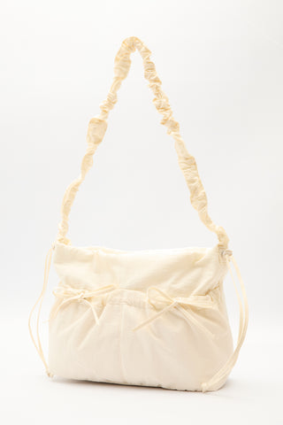 Ruched Tote Bag Vanilla