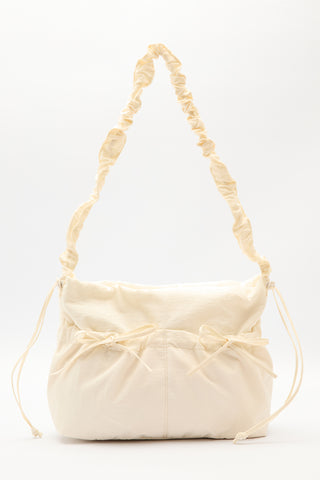 Ruched Tote Bag Vanilla
