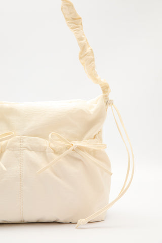 Ruched Tote Bag Vanilla