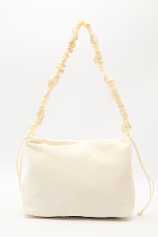 Ruched Tote Bag Vanilla