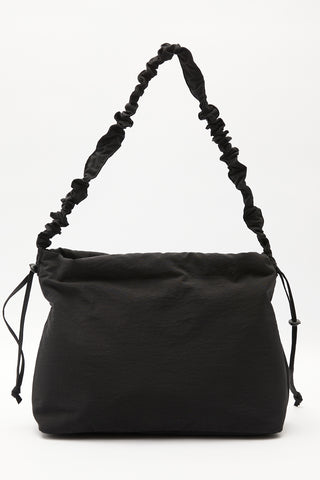 Ruched Tote Bag Black