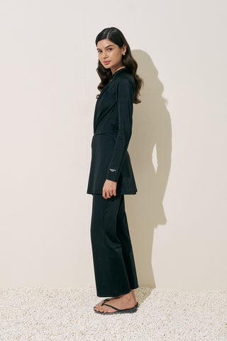 Knotted Swim Jumpsuit Black