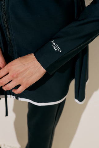 Zip Swim Dress Black