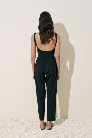 Straight Cut Swim Pants Black