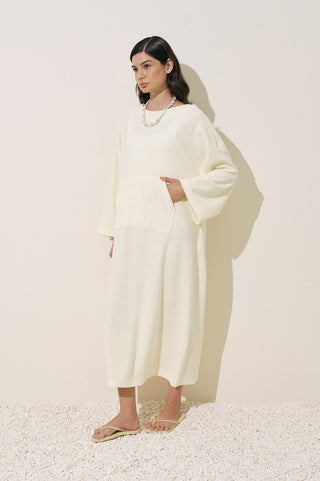 Relaxed Terry Dress Vanilla