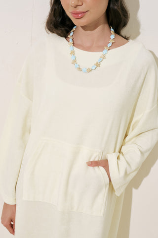 Relaxed Terry Dress Vanilla
