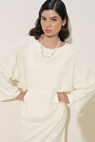 Relaxed Terry Dress Vanilla