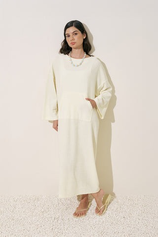 Relaxed Terry Dress Vanilla
