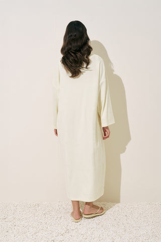Relaxed Terry Dress Vanilla