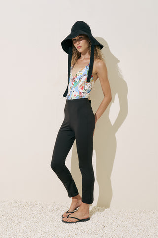 Flared Swim Pants Black