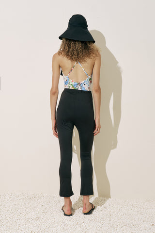 Flared Swim Pants Black