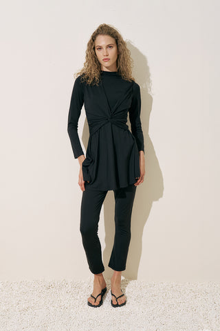 Knotted Swimsuit Black