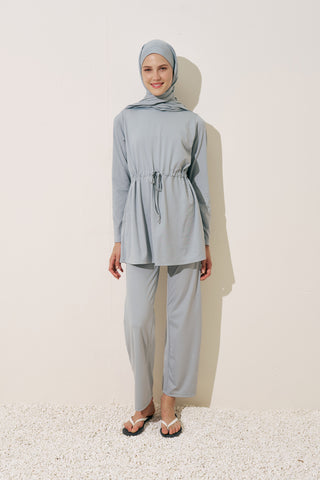 Adjustable Waist Swimsuit Blue