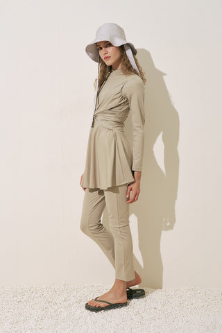 Knotted Swimsuit Green