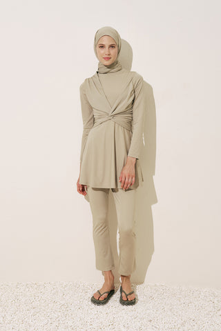 Knotted Swimsuit Green