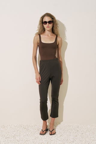 Flared Swim Pants Brown